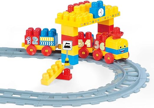 دولو مكعبات قطار 58 قطعة مكعبات المغناطيس Dolu