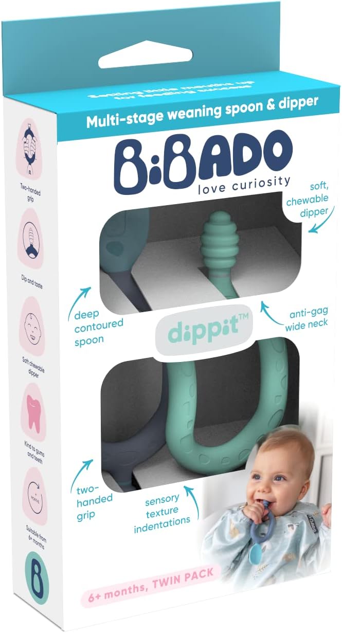 بيبادو ملعقة طعام للاطفال قطعتين مواليد Bibado