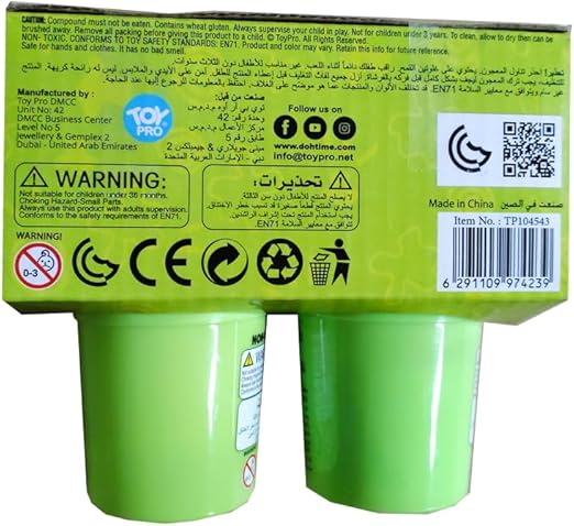 دوه تايم علبة صلصال 4 قطع سلايم DohTime