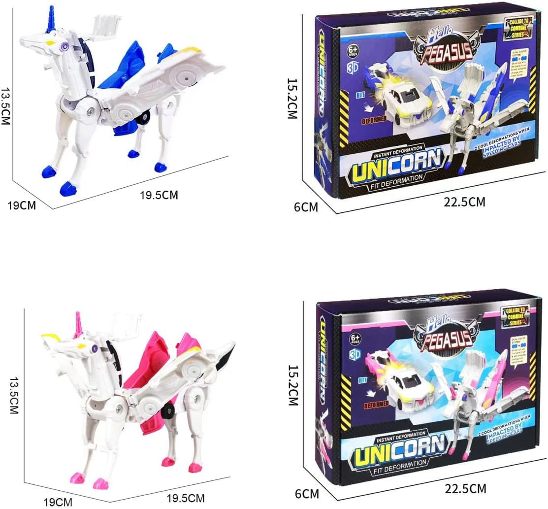 سيارة وحيد القرن بيجاسوس النتحولة الوان متنوعة ألعاب الروبوت LOCAL