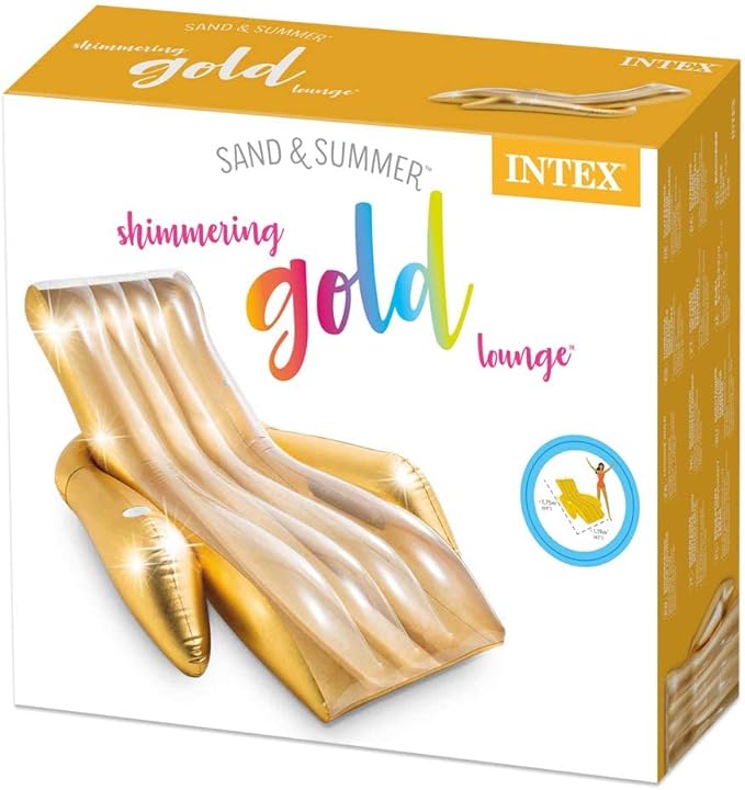 انتكس كرسي استلقاء ذهبي عوامات ومراتب Intex