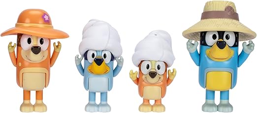 بلوي مجسم العطلات 4 قطع شخصيات كرتونية Bluey