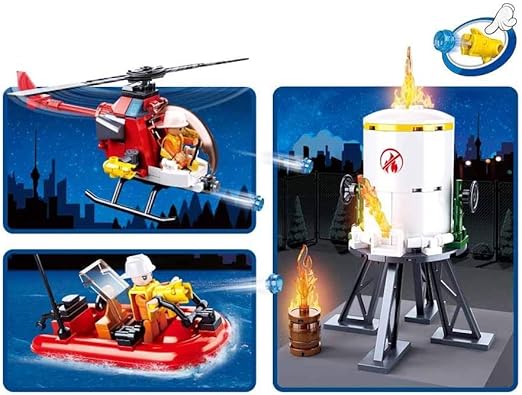 سلوبان قطع تركيب معدات وفرقة إنقاذ 490 قطعه مكعبات التركيب Sluban