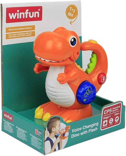 وين فن لعبة ديناصور متغير الصوت مواليد تفاعلي WinFun