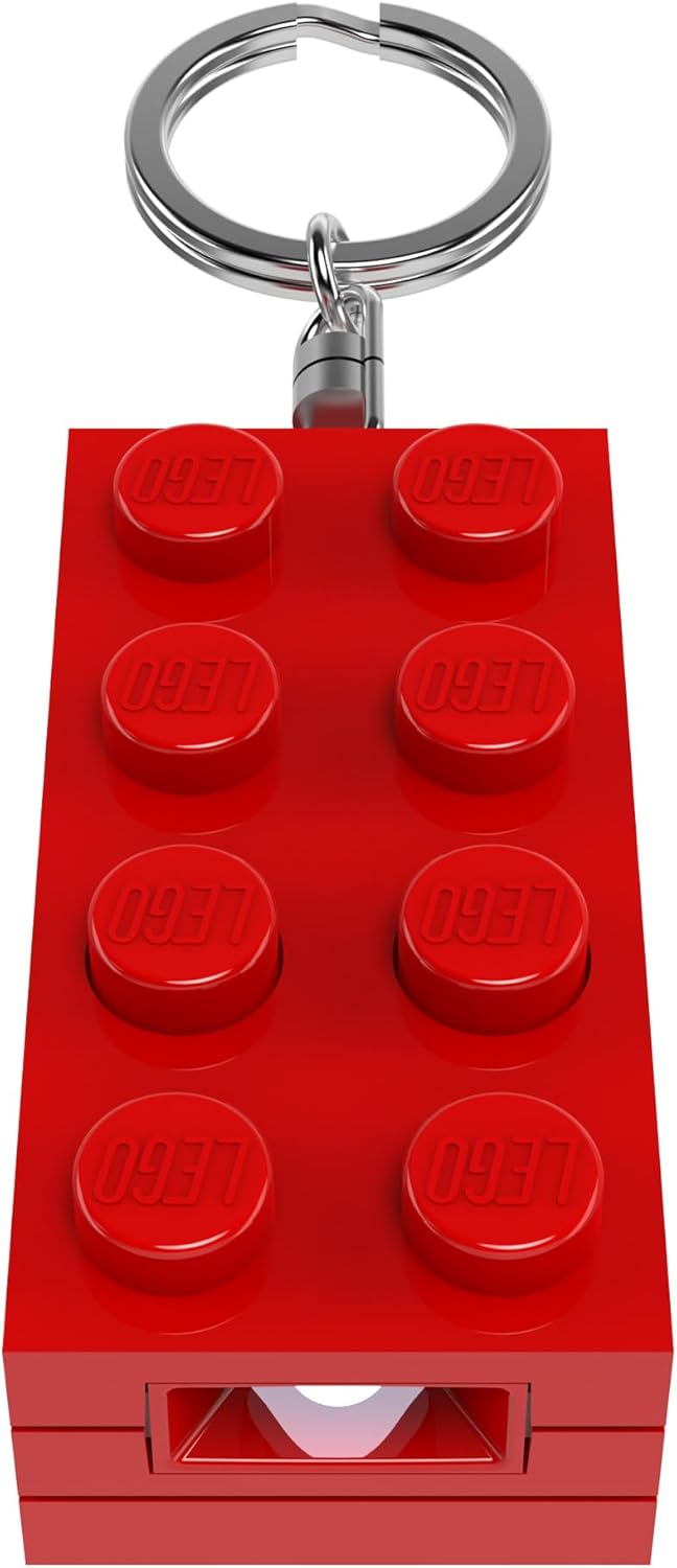 ليجو سلسلة مفاتيح مضيئة 8 سم حمراء مكعبات التركيب LEGO