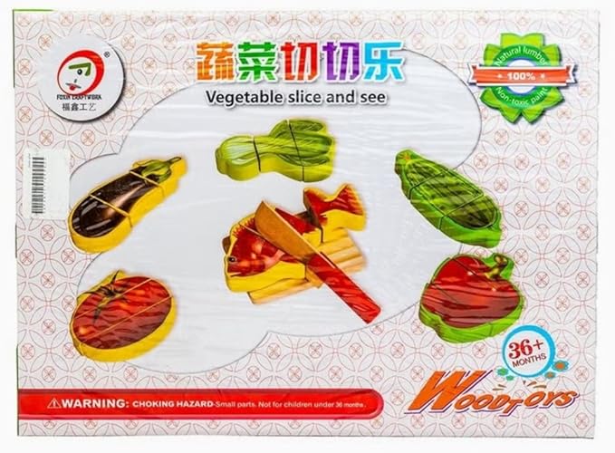 لعبة شرائح الخضروات الخشبية ألعاب المطابخ LOCAL