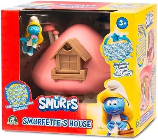 السنافر لعبة بيت السنافر مع شخصية الوان متنوعة شخصيات كرتونية The Smurfs