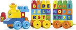 ميجا بلوكس لعبة مكعبات بناء قطار الحروف الانجليزية مع موسيقى 50 قطعة المكعبات الكبيرة MEGA BLOKS