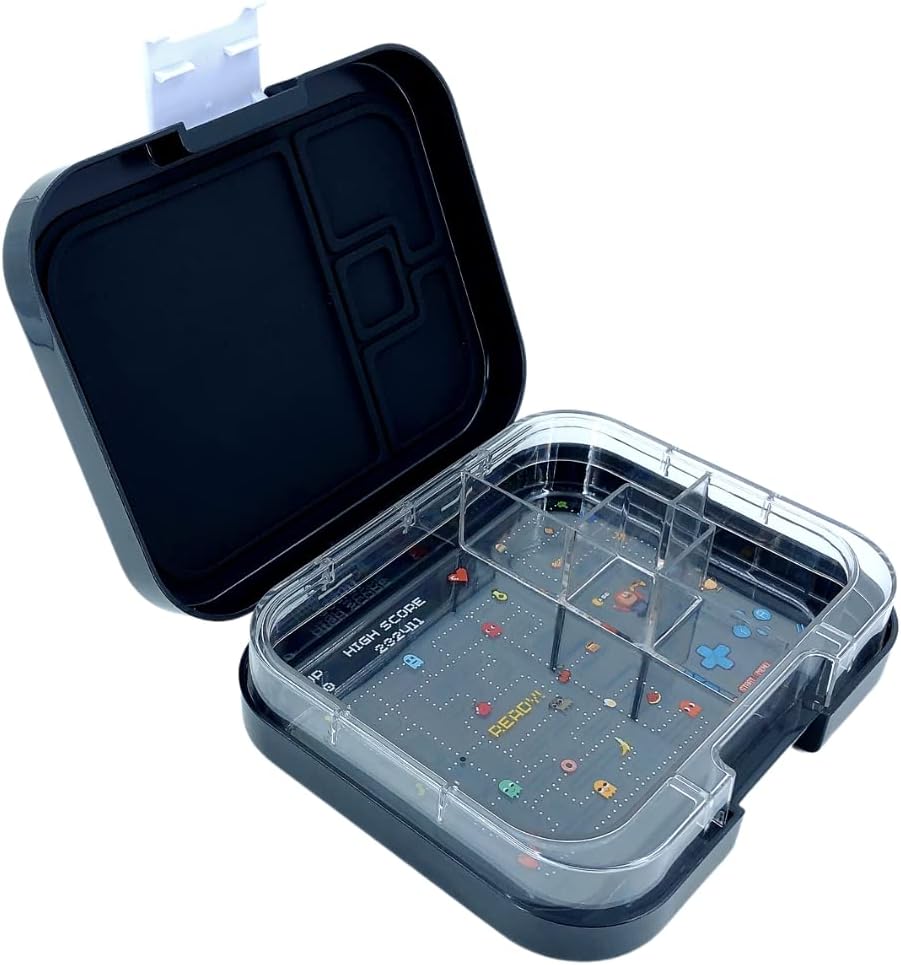 تايني ويل صندوق غذاء بنتو أسود 4 اقسام أدوات مدرسية Tiny Wheel