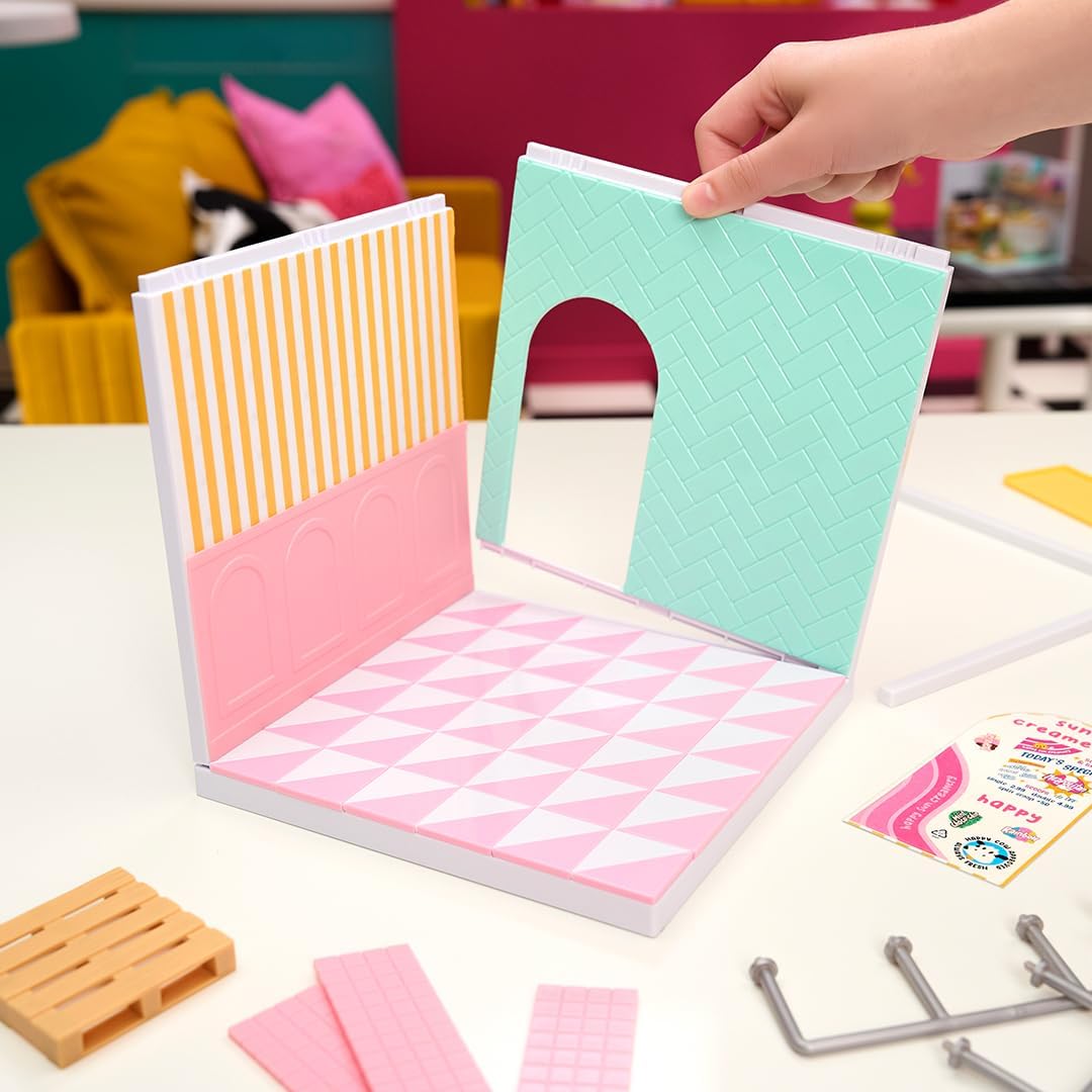 ميني فيرس متجر بناء محل آيس كريم بيوت الدمى Miniverse