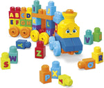 ميجا بلوكس لعبة مكعبات بناء قطار الحروف الانجليزية مع موسيقى 50 قطعة المكعبات الكبيرة MEGA BLOKS