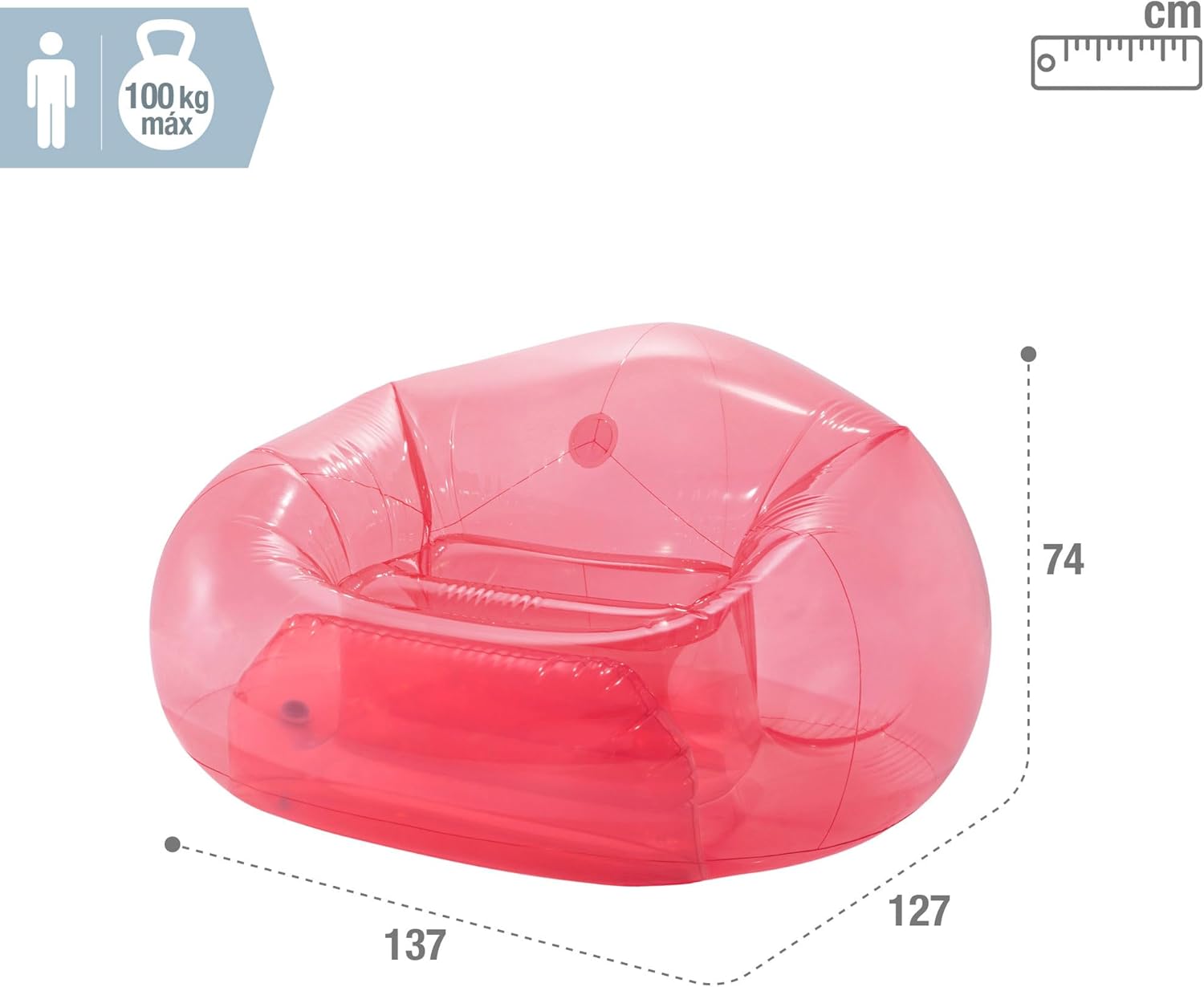 انتكس كرسي بين باج وردي شفاف عوامات ومراتب Intex