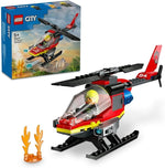 ليجو مكعبات بناء هليكوبتر الإطفاء مكعبات التركيب LEGO