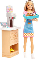 باربي دمية سكيبر مع طاولة ومثلجات دمية مع اكسسوارات Barbie