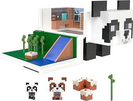 ماين كرافت لعب باندا ومجسم صغير برأس موب مكعبات التركيب Minecraft