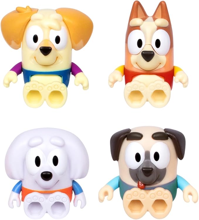بلوي مجسمات متغيرة الالوان 4 قطع شخصيات كرتونية Bluey