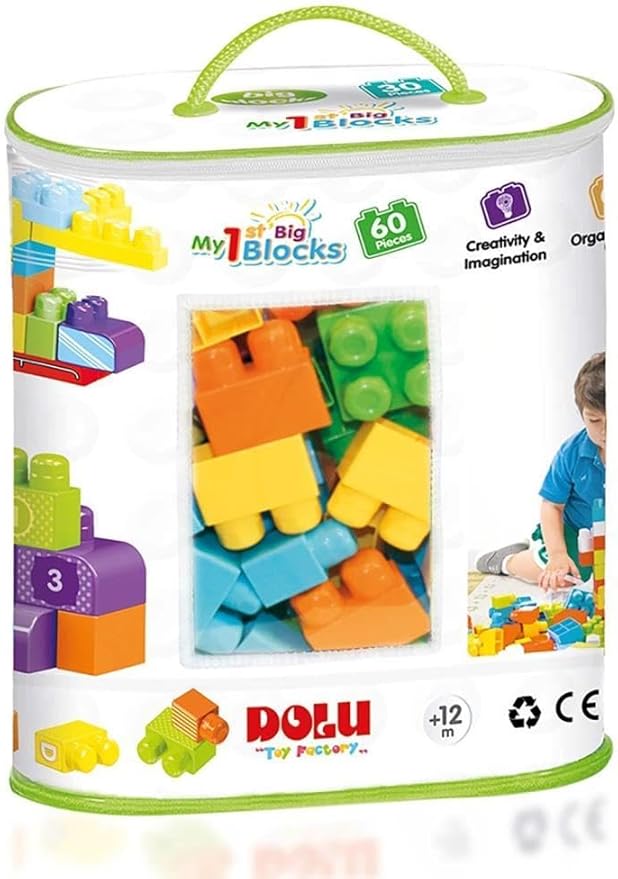 دولو مكعبات كبيرة 60 قطعة مكعبات التركيب Dolu