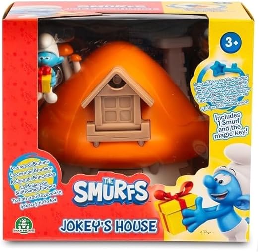 السنافر لعبة بيت السنافر مع شخصية الوان متنوعة شخصيات كرتونية The Smurfs