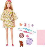 باربي دمية شقراء مع جرو أليف دمية مع اكسسوارات Barbie