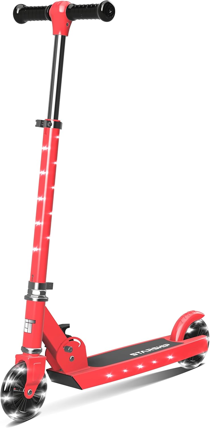 ال اي تي سكوتر سفينة الفضاء احمر بعجلتين سكوتر عجلتين LiT