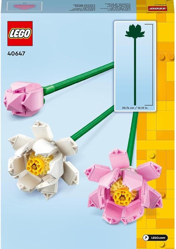 ليجو مكعبات بناء زهور اللوتس مكعبات التركيب LEGO