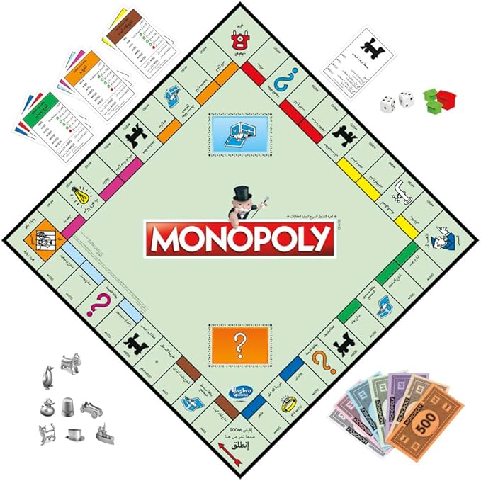 لعبة مونوبولي الكلاسيكي عربي العاب البطاقات Monopoly