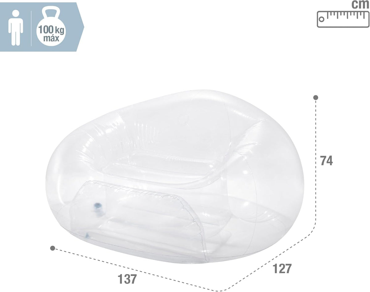 انتكس كرسي بين باج شفاف عوامات ومراتب Intex