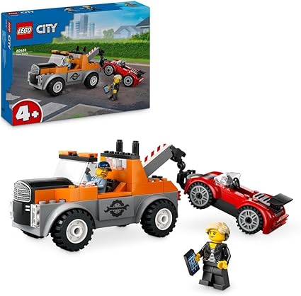 ليجو سيتي شاحنة سحب وتصليح السيارات الرياضية مكعبات التركيب LEGO