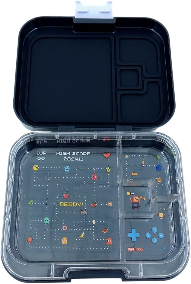 تايني ويل صندوق غذاء بنتو أسود 4 اقسام أدوات مدرسية Tiny Wheel