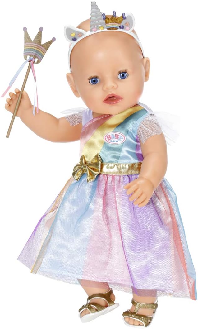 بيبي بورن فستان أميرة يونيكورن 43 سم اكسسوارت الدمى Baby Born