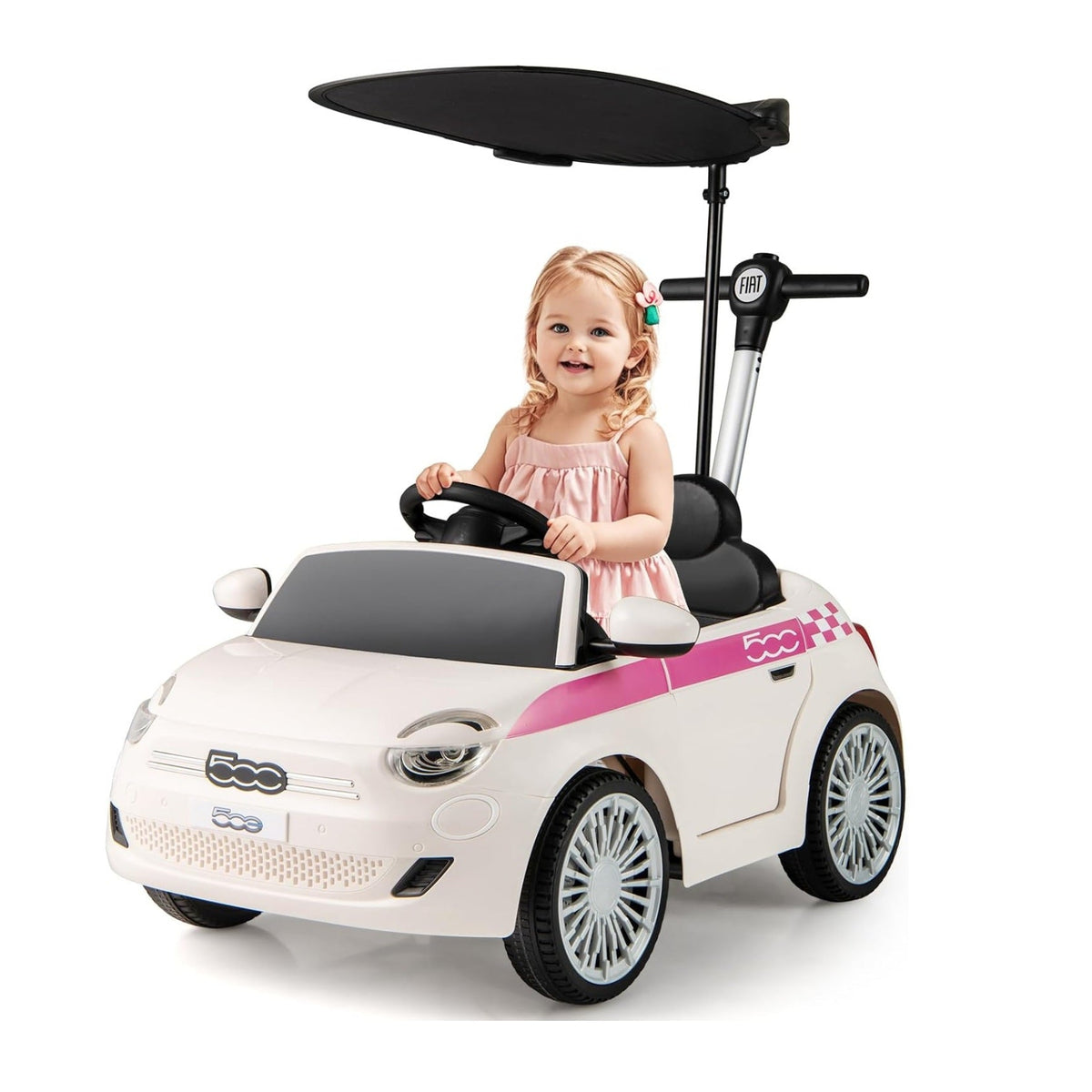 سيارة فيات قابلة للدف للأطفال 3 في 1 مركبات الدف SJ Ride-On