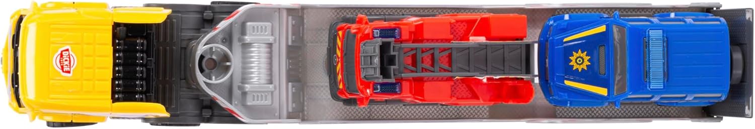 ديكي تويز شاحنة إنقاذ صغيرة 3 في 1 ناقلة سيارات Dickie Toys