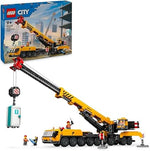 ليجو سيتي رافعة بناء متحركة بلون أصفر مكعبات التركيب LEGO