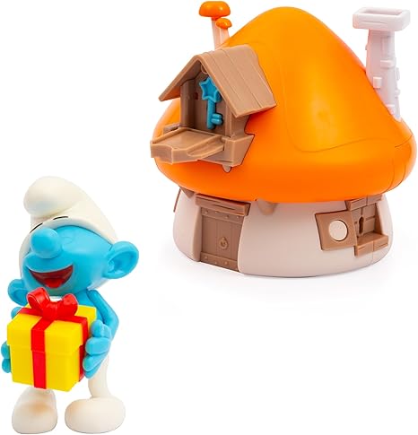 السنافر لعبة بيت السنافر مع شخصية الوان متنوعة شخصيات كرتونية The Smurfs