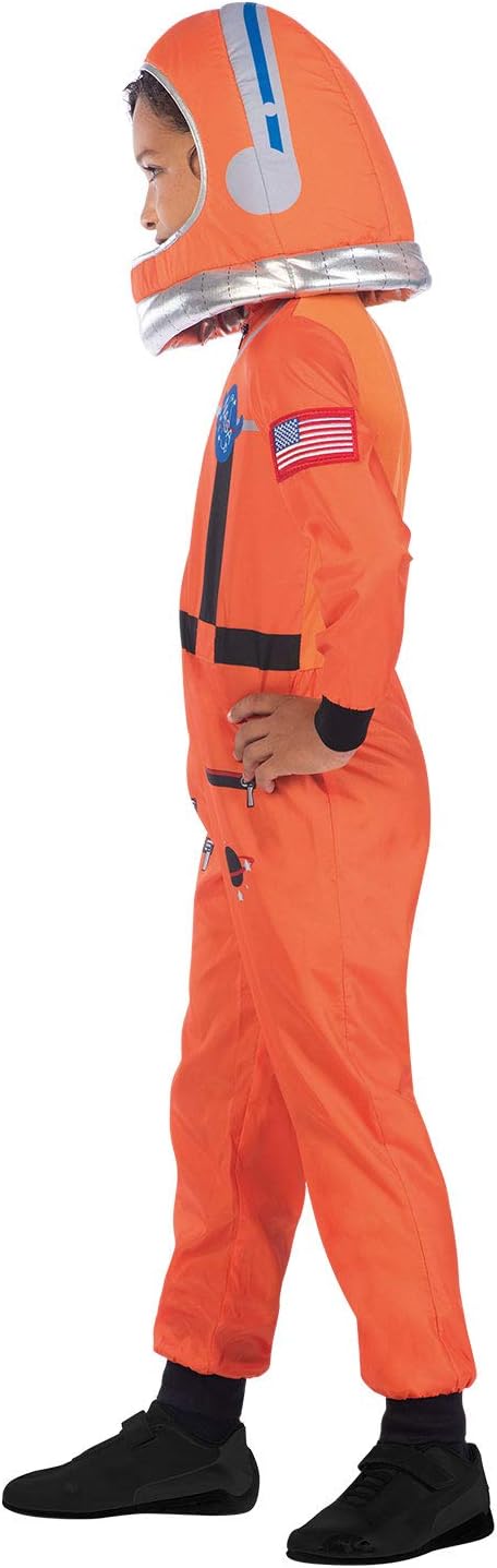 امسكان ملابس رائد فضاء برتقالي للأطفال 8-10 سنوات الملابس التنكرية Amscan