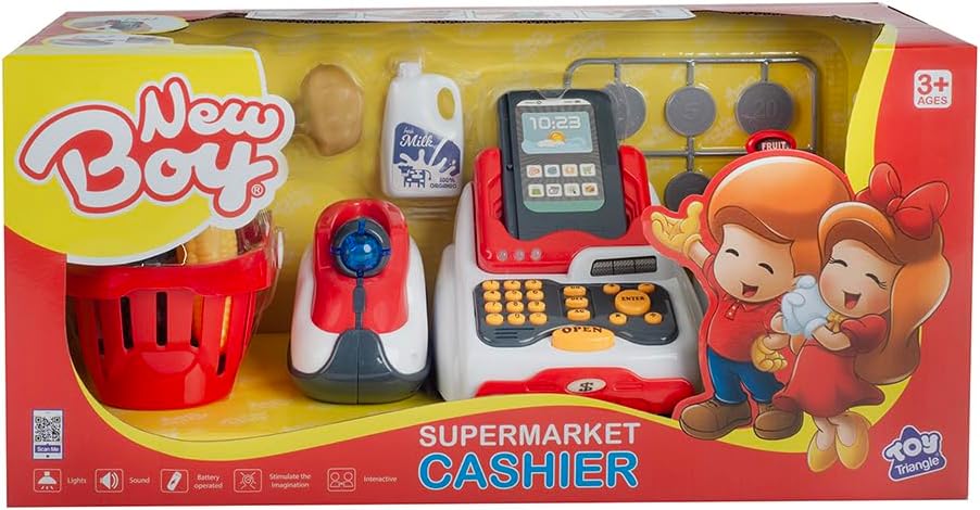 نيوبوي كاشير سوبرماركت مع اكسسوارات التسوق والوظائف NewBoy