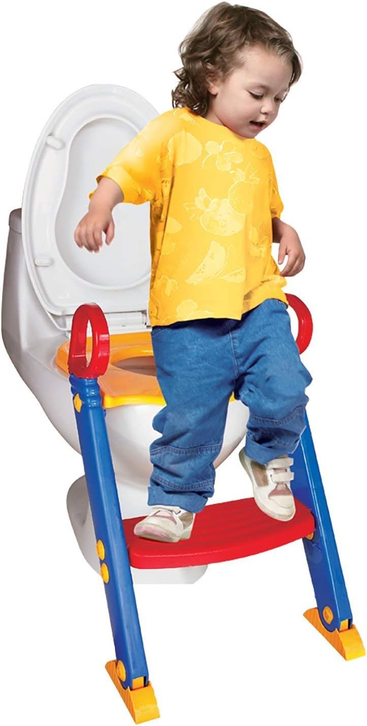 سلم متنقل مزود بنونية للتدريب على استخدام مقعد المرحاض كرسي مواليد LOCAL