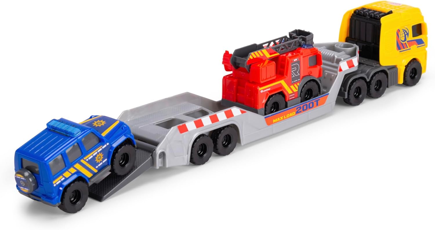 ديكي تويز شاحنة إنقاذ صغيرة 3 في 1 ناقلة سيارات Dickie Toys