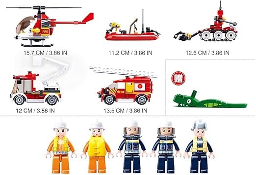 سلوبان قطع تركيب معدات وفرقة إنقاذ 490 قطعه مكعبات التركيب Sluban