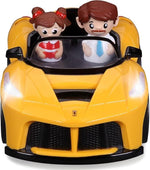 بي بي جونيور سيارة فيراري صفراء مركبات الأطفال BB Junior