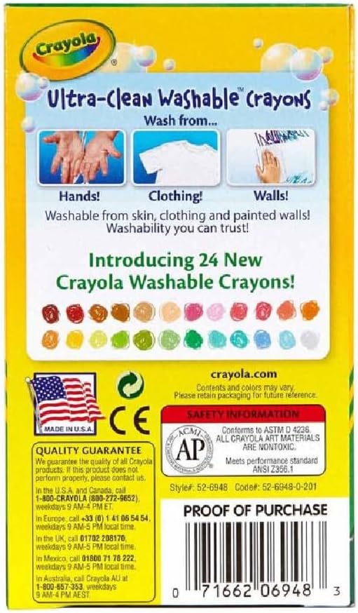 كرايولا اقلام تلوين قابلة للغسل 48 قطعة رسم و تلوين Crayola