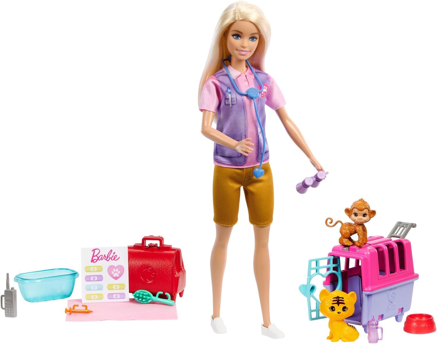 باربي العاب الانقاذ والتعافي دمية مع اكسسوارات Barbie