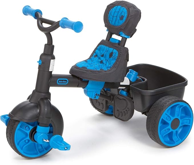 ليتل تايكس عربة أطفال 4 في 1 باللون ألازرق دراجة 3 عجل Little Tikes
