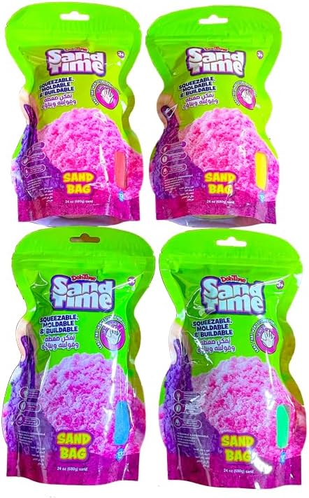 دوه تايم رمل سحري عبوات يلاستيك 680 غرام متنوع تشكيل الرمل DohTime