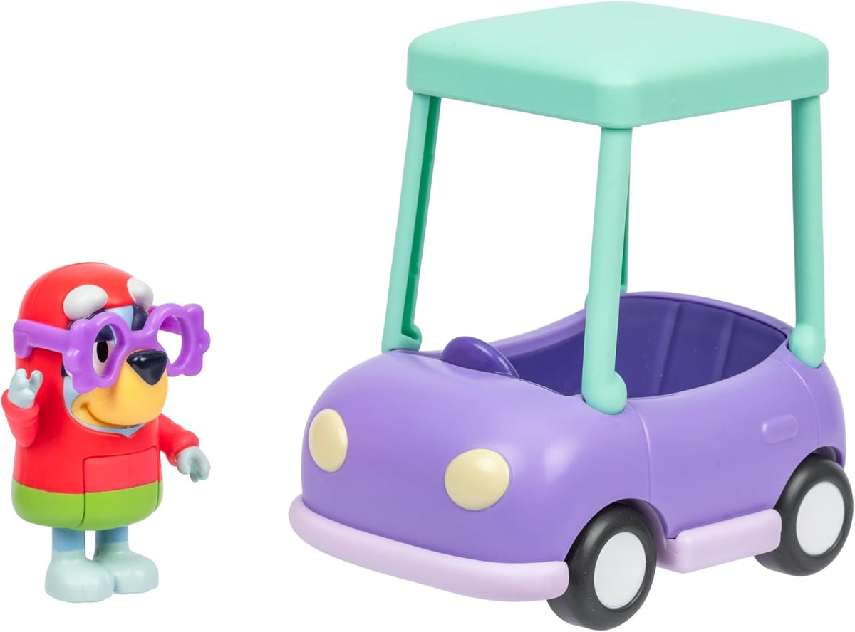 بلوي سيارة الجدة الزرقاء مع جانيت مركبات الأطفال Bluey