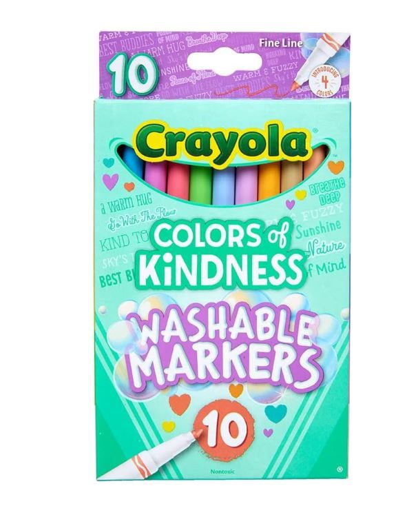 كرايولا اقلام ماركر بسن رفيع 10 قطع رسم و تلوين Crayola