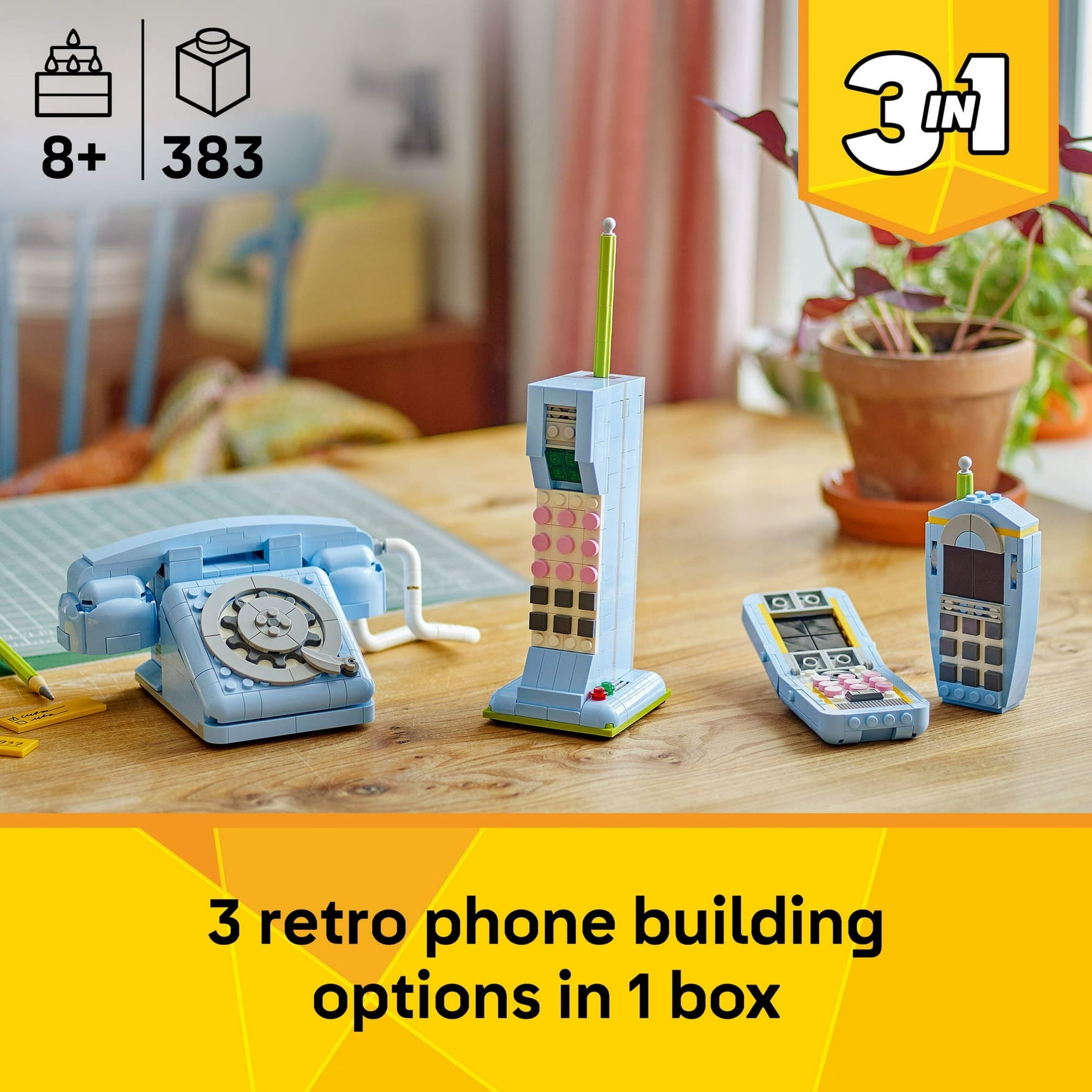 ليجو 31174 كريتور هاتف ريترو 3 في 1 مكعبات التركيب LEGO