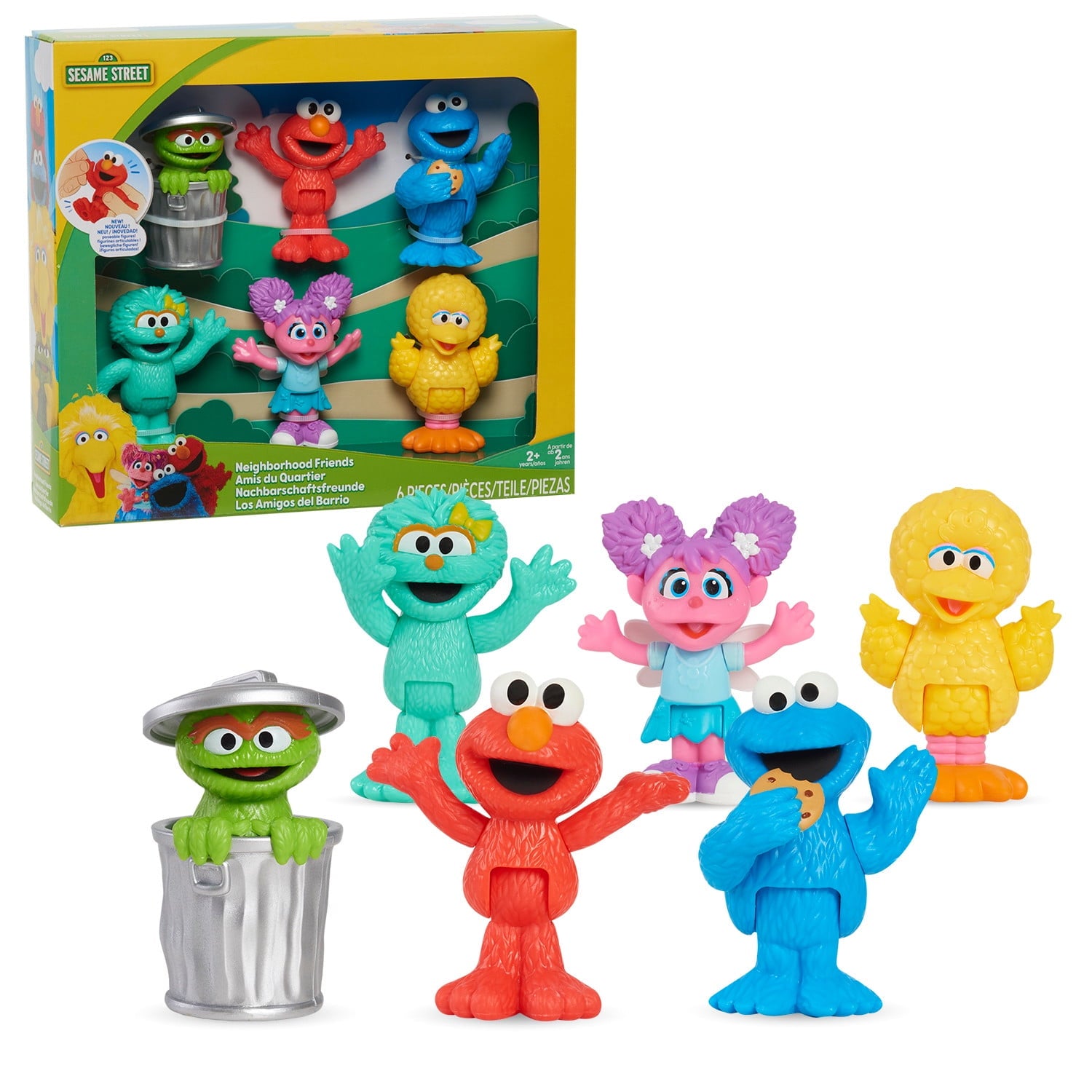 مجسمات أصدقاء عالم سمسم 6 قطع شخصيات كرتونية Sesame Street