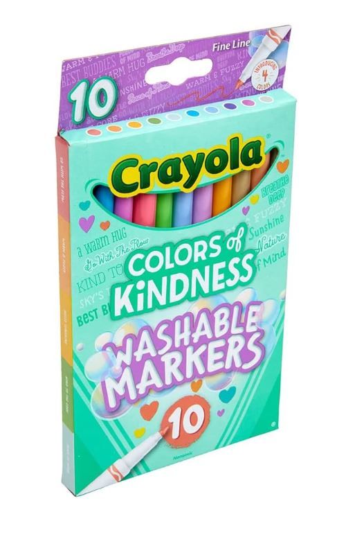 كرايولا اقلام ماركر بسن رفيع 10 قطع رسم و تلوين Crayola