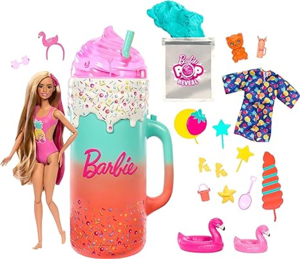 باربي دمية واكسسوارات بوب ريفيل مع دمية معطرة و 15 مفاجأة دمية مع اكسسوارات Barbie